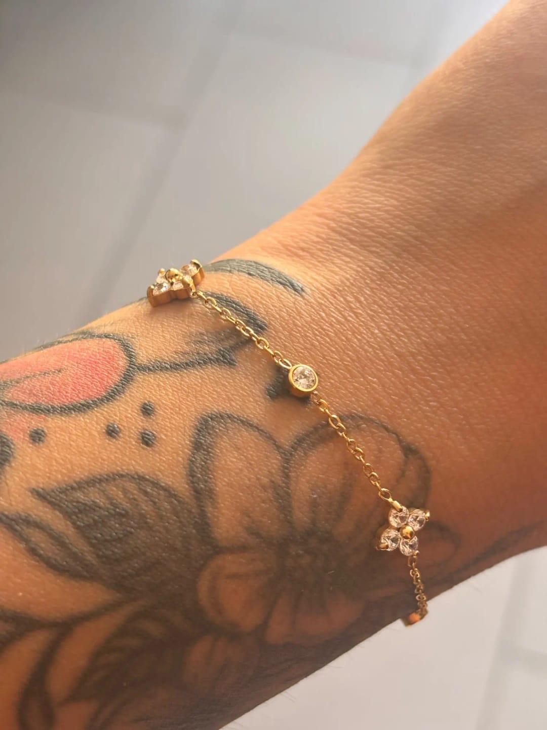 Customer photo review of Elara Flower Bracelet