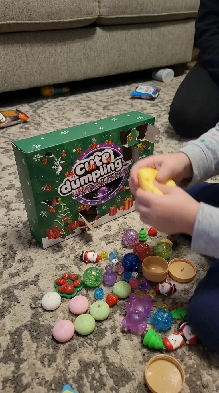 Customer photo review of 24-Day Christmas Dumpling Squishy Advent Calendar