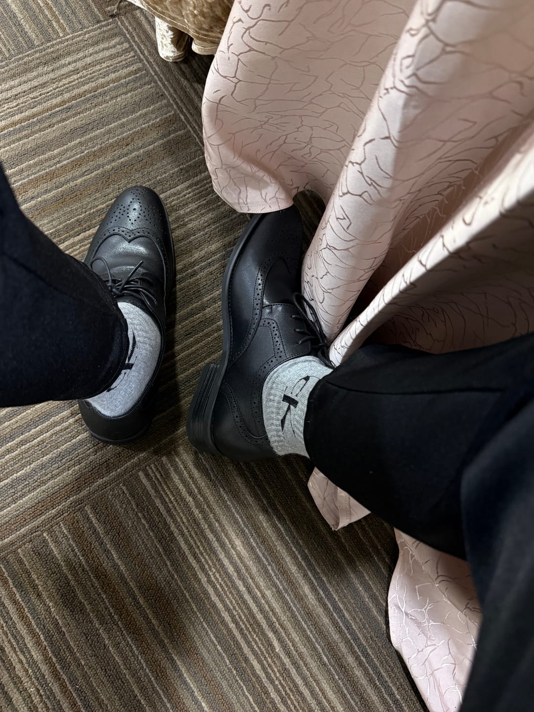 Customer photo review of Brogue Derby Wingtip - Solid Black Leather (Stud Sole)
