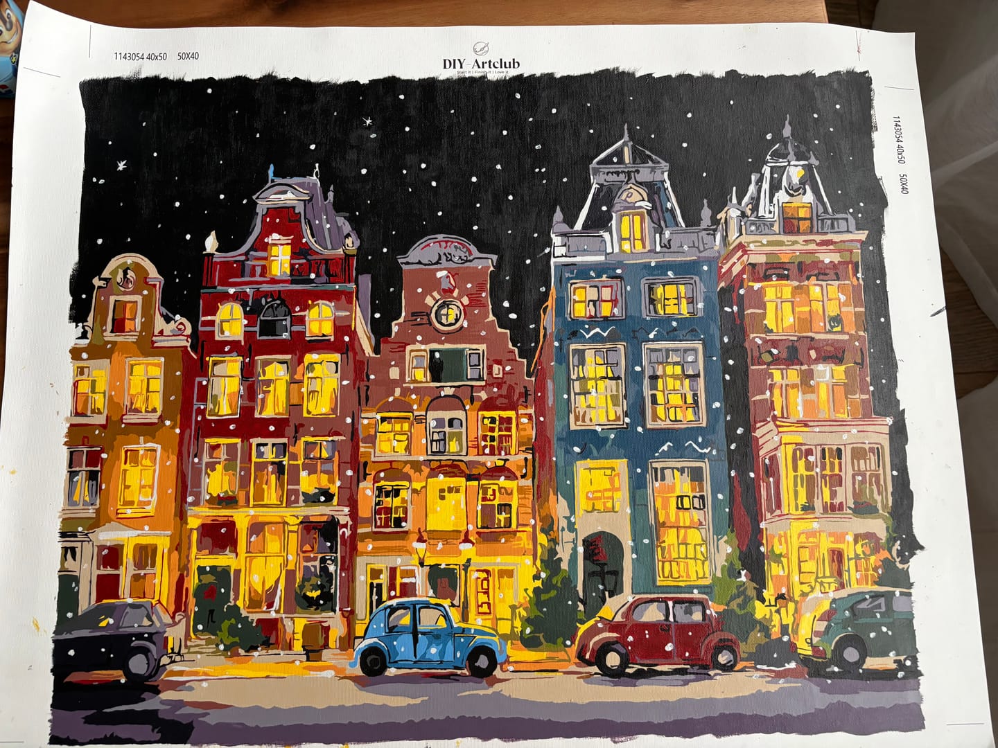 Customer photo review of Christmas Eve in Amsterdam | Paint by Number