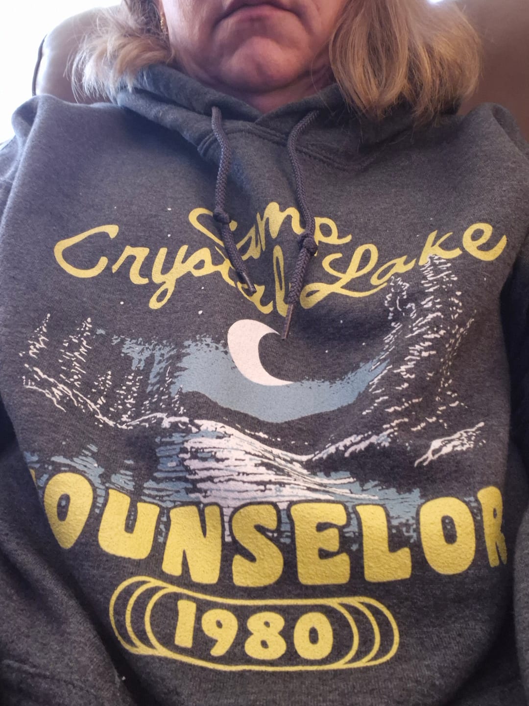 Customer photo review of Camp Crystal Lake Counselor Hoodie