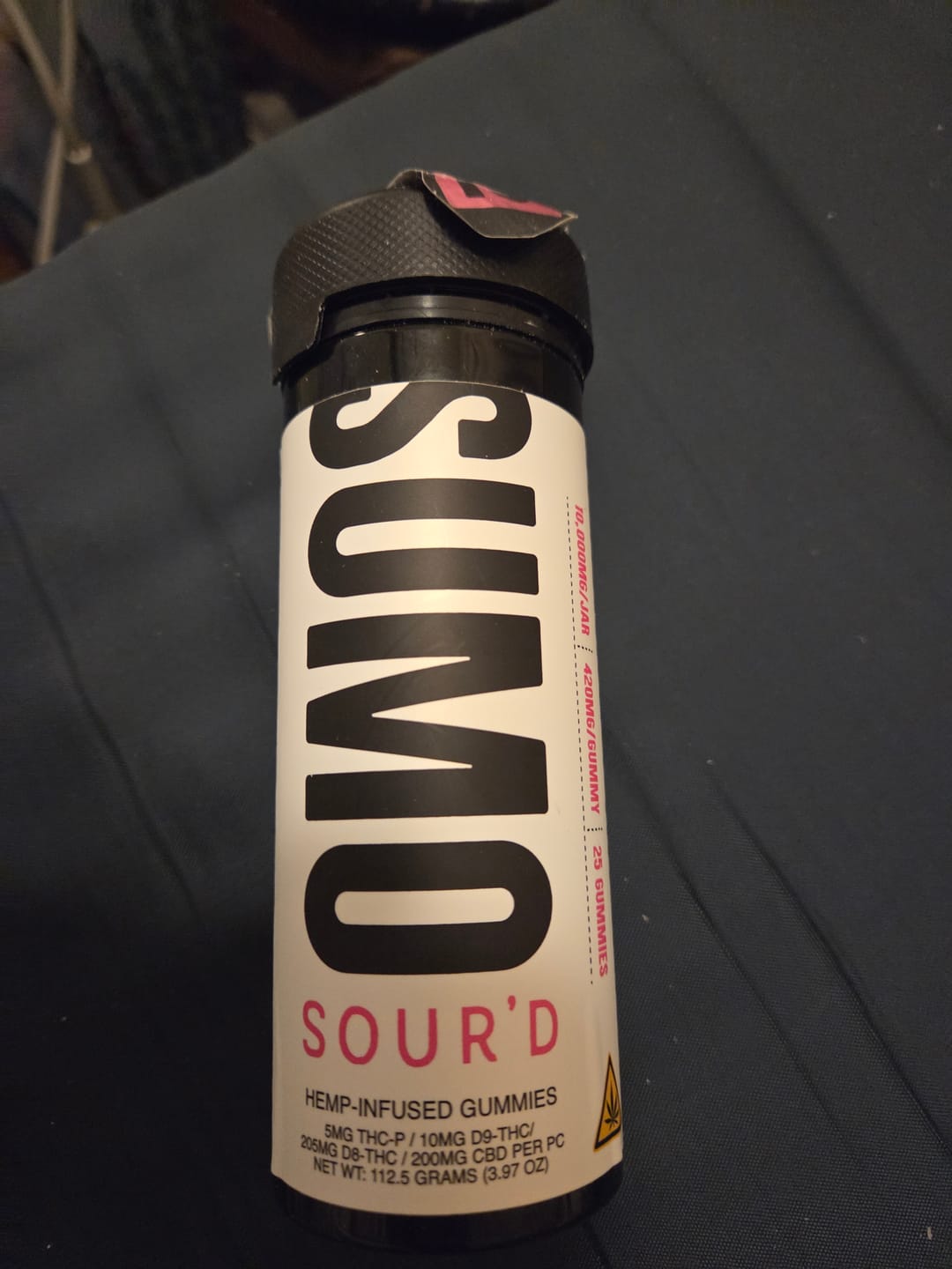 Customer photo review of HALF BAK'D SUMO GUMMIES THCA/P/D8 10000MG 25CT/JAR
