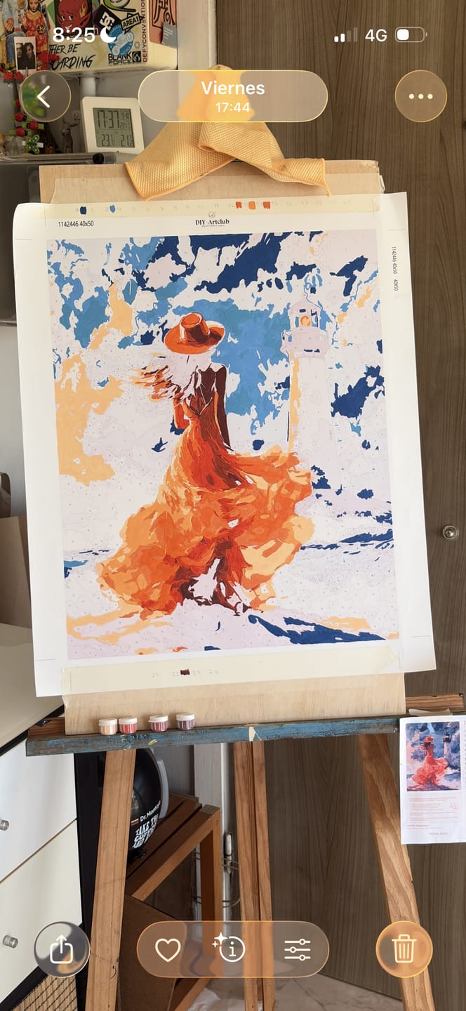 Customer photo review of Woman at the Lighthouse | Paint by Number