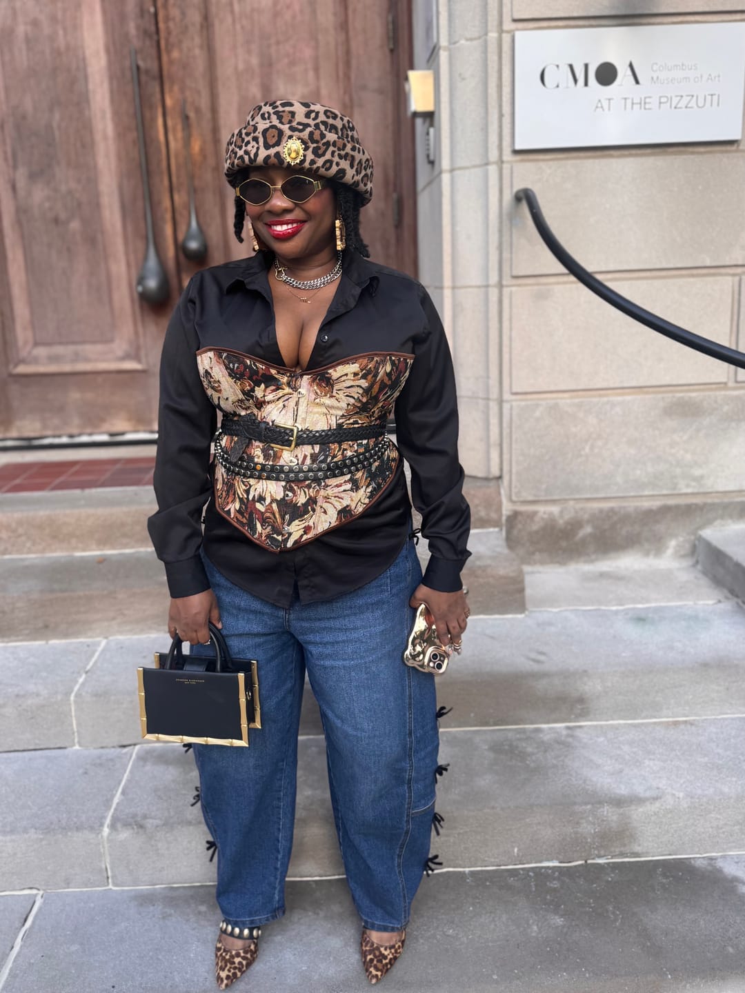 Customer photo review of London Pillbox Hat - Leopard
