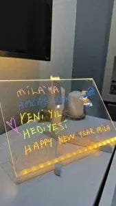Customer photo review of ORNEDAS™ Renkli LED Işıklı Yazı ve Çizim Tahtası