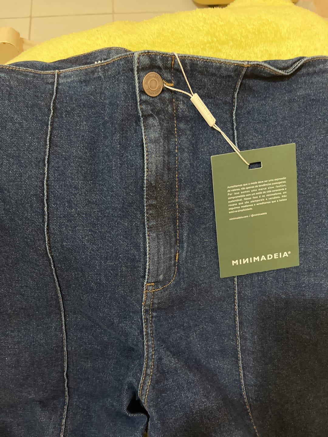 Customer photo review of Calça Jeans Reta Mandacaru Azul Escuro
