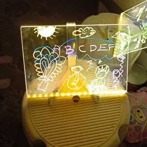 Customer photo review of ORNEDAS™ Renkli LED Işıklı Yazı ve Çizim Tahtası