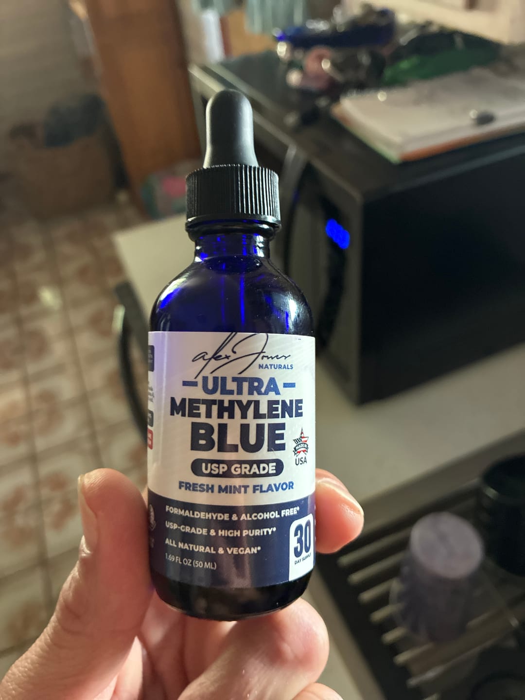 Customer photo review of Ultra Methylene Blue - Fresh Mint Flavor (50mL) (30 Servings)