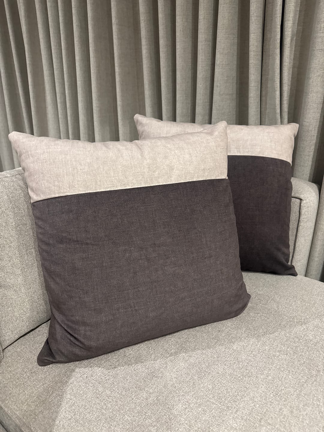 Customer photo review of Colour Block Scatter Cushion - FibreGuard Deluxe Havanah *
