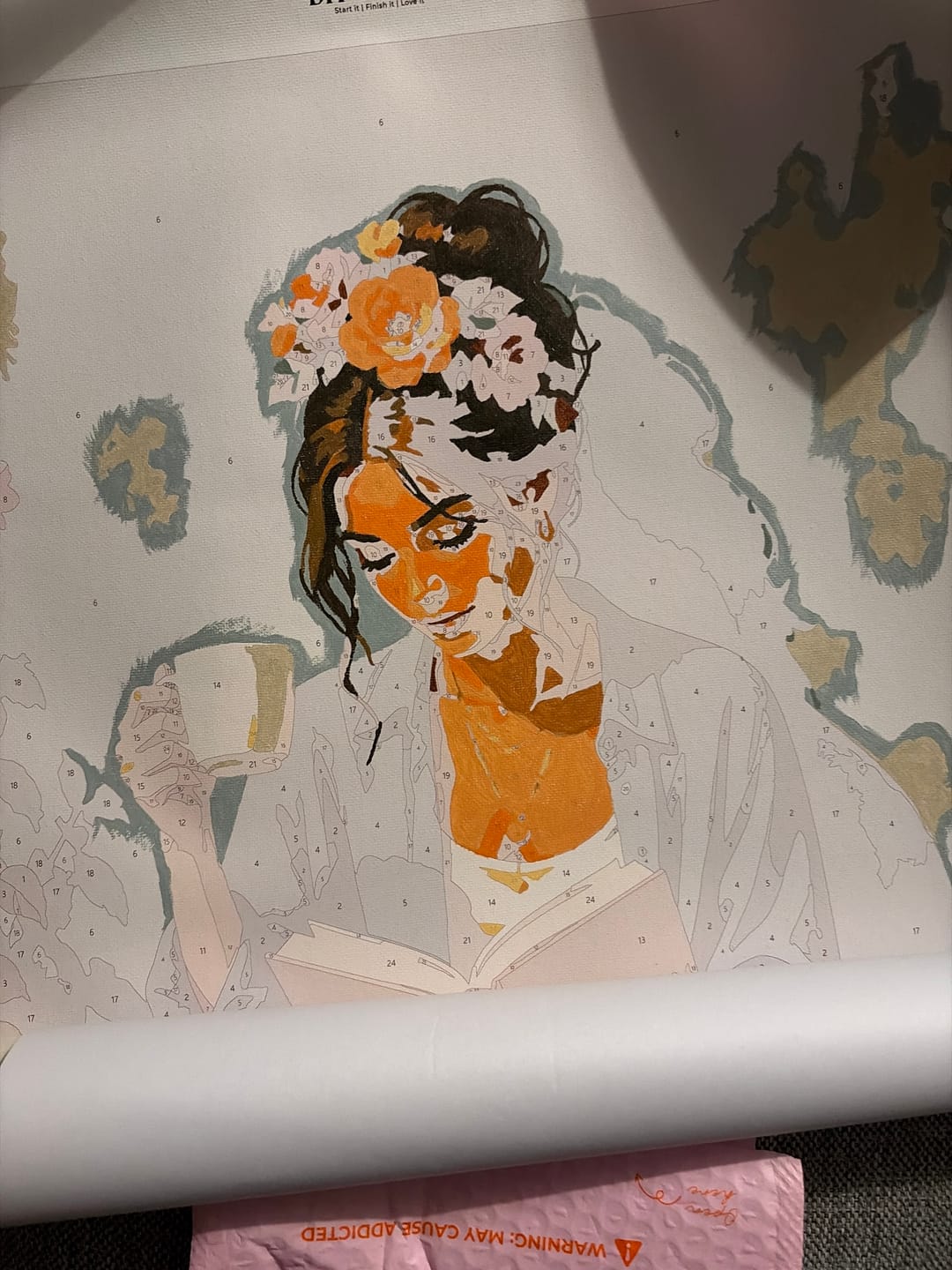 Customer photo review of Floral Escape | Paint by Number