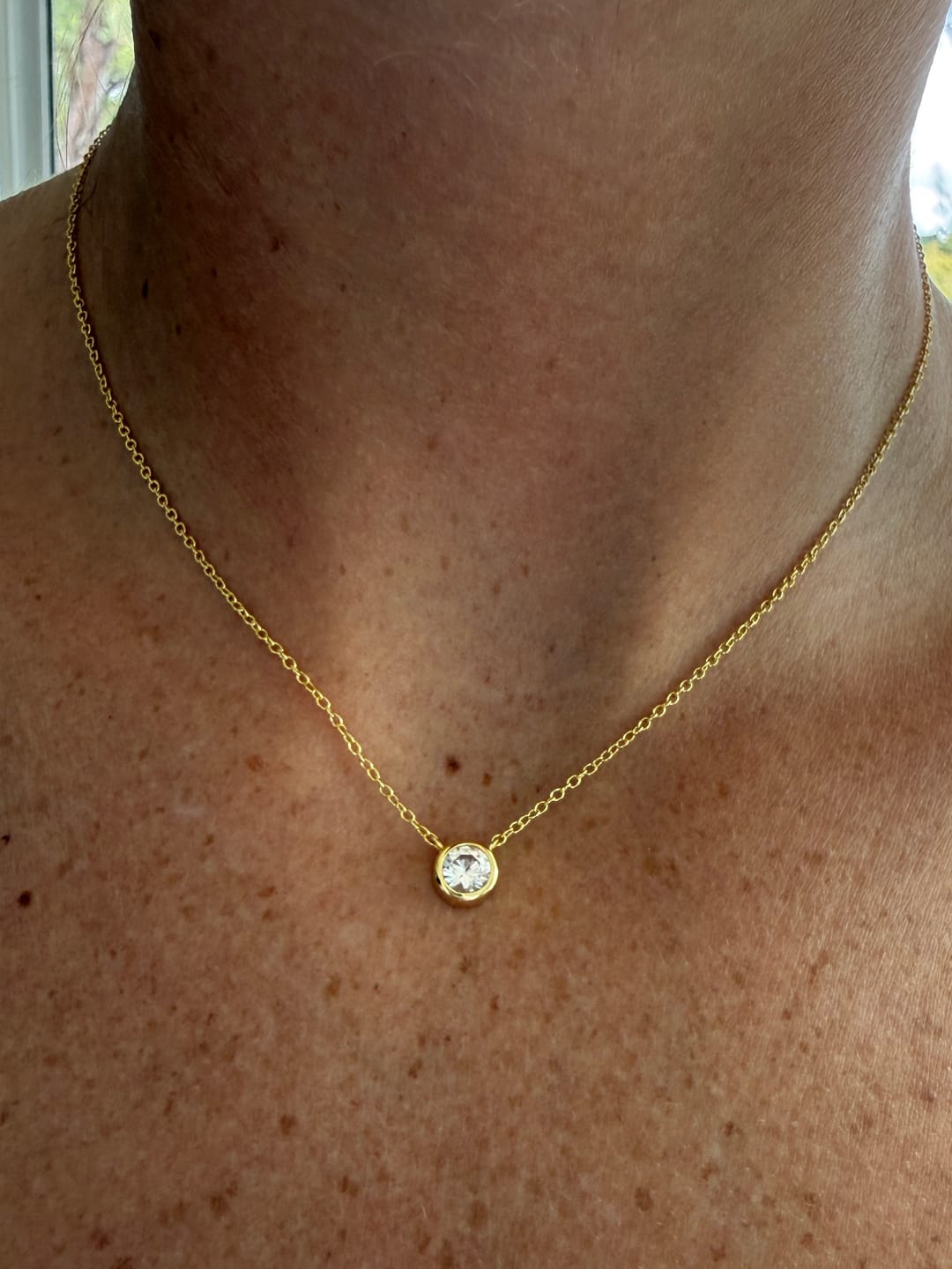 Customer photo review of Round Necklace - White Sapphire