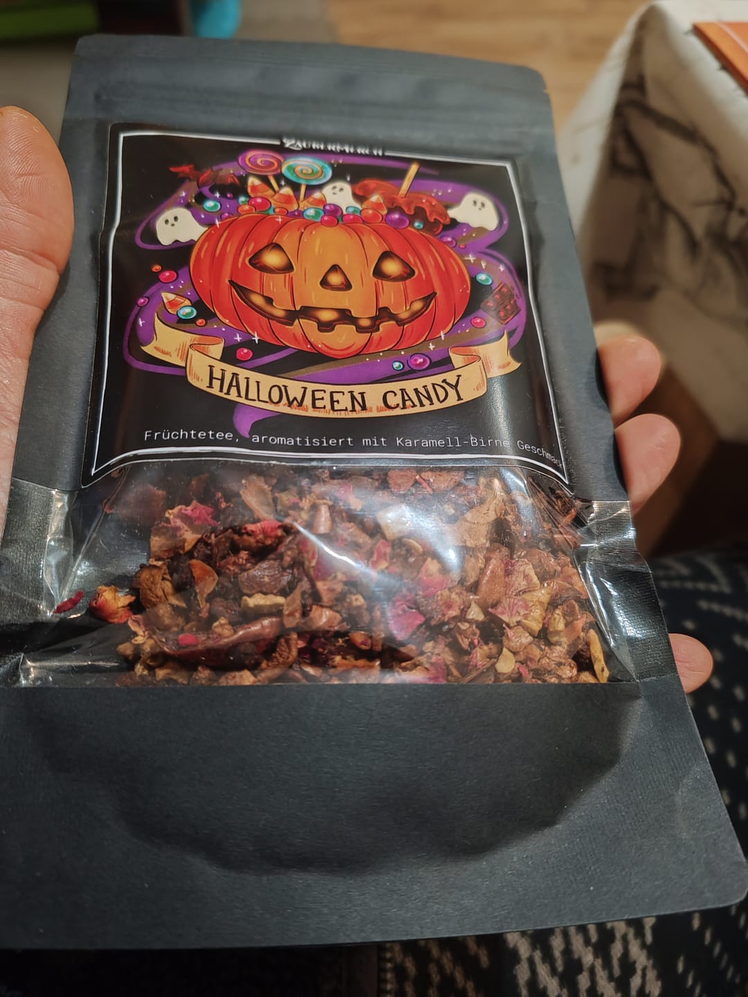 Customer photo review of Halloween Candy – Früchtetee mit Karamell-Birne-Geschmack | Halloween Tee