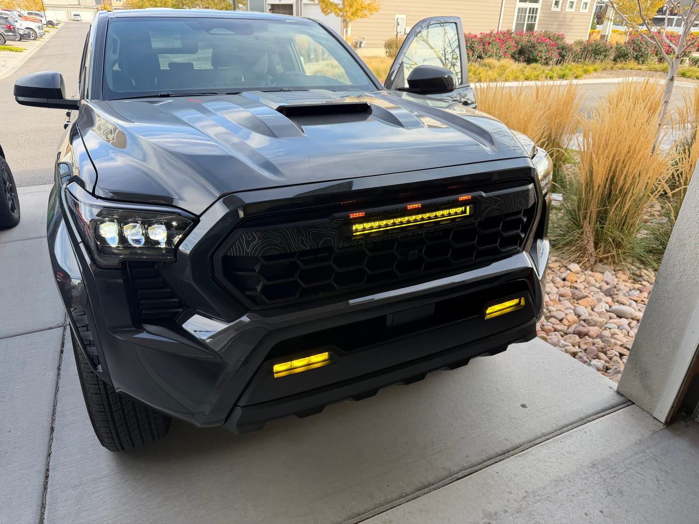 Customer photo review of 2024+ Tacoma Apex Pro Grille with LED Light Bar by YotaTribe