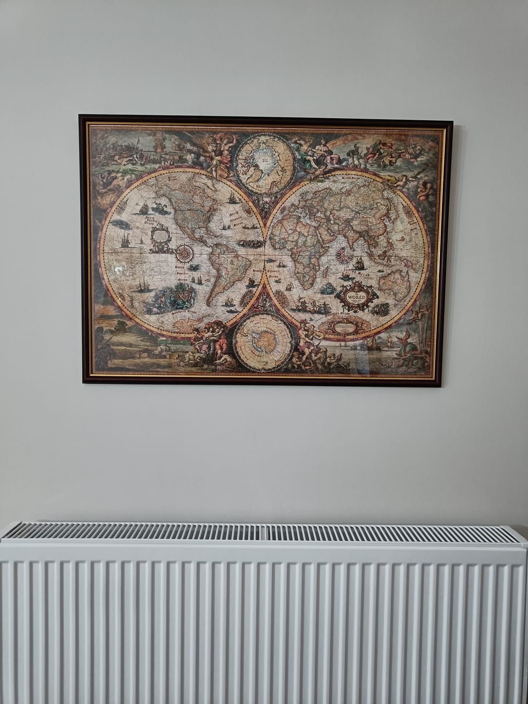 Customer photo review of Large Vintage Style Modern World Map by Ray&Co, 2024