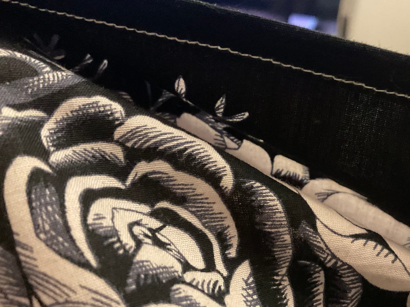 Customer photo review of Large Roses Cotton Poplin Fabric