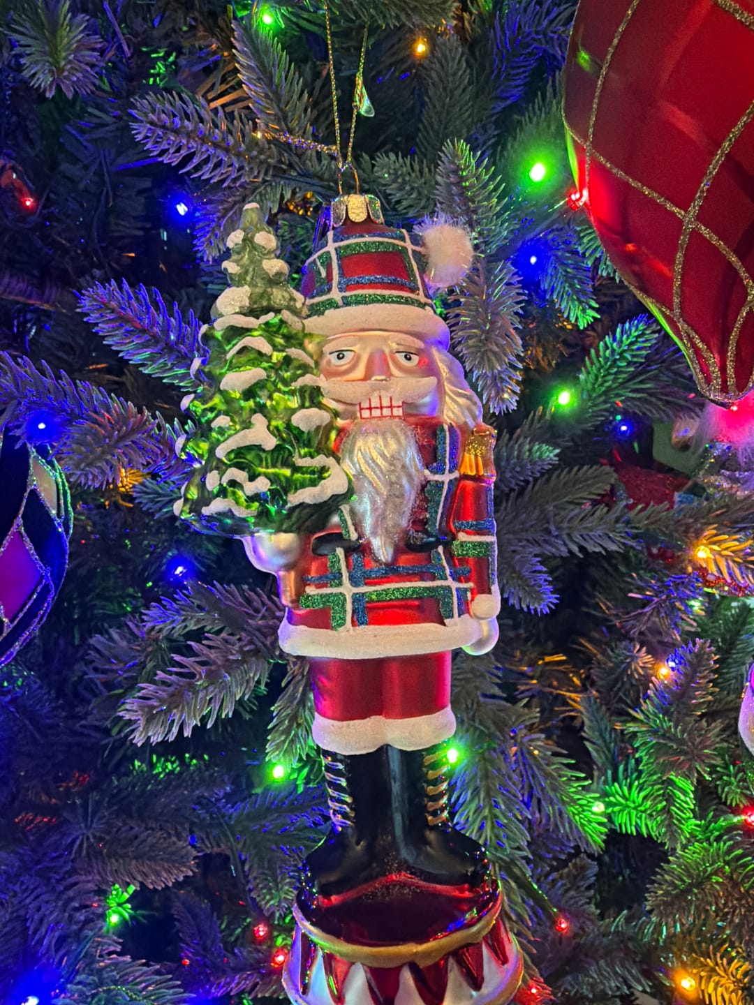 Customer photo review of 7.5" EC Plaid Nutcracker Ornament