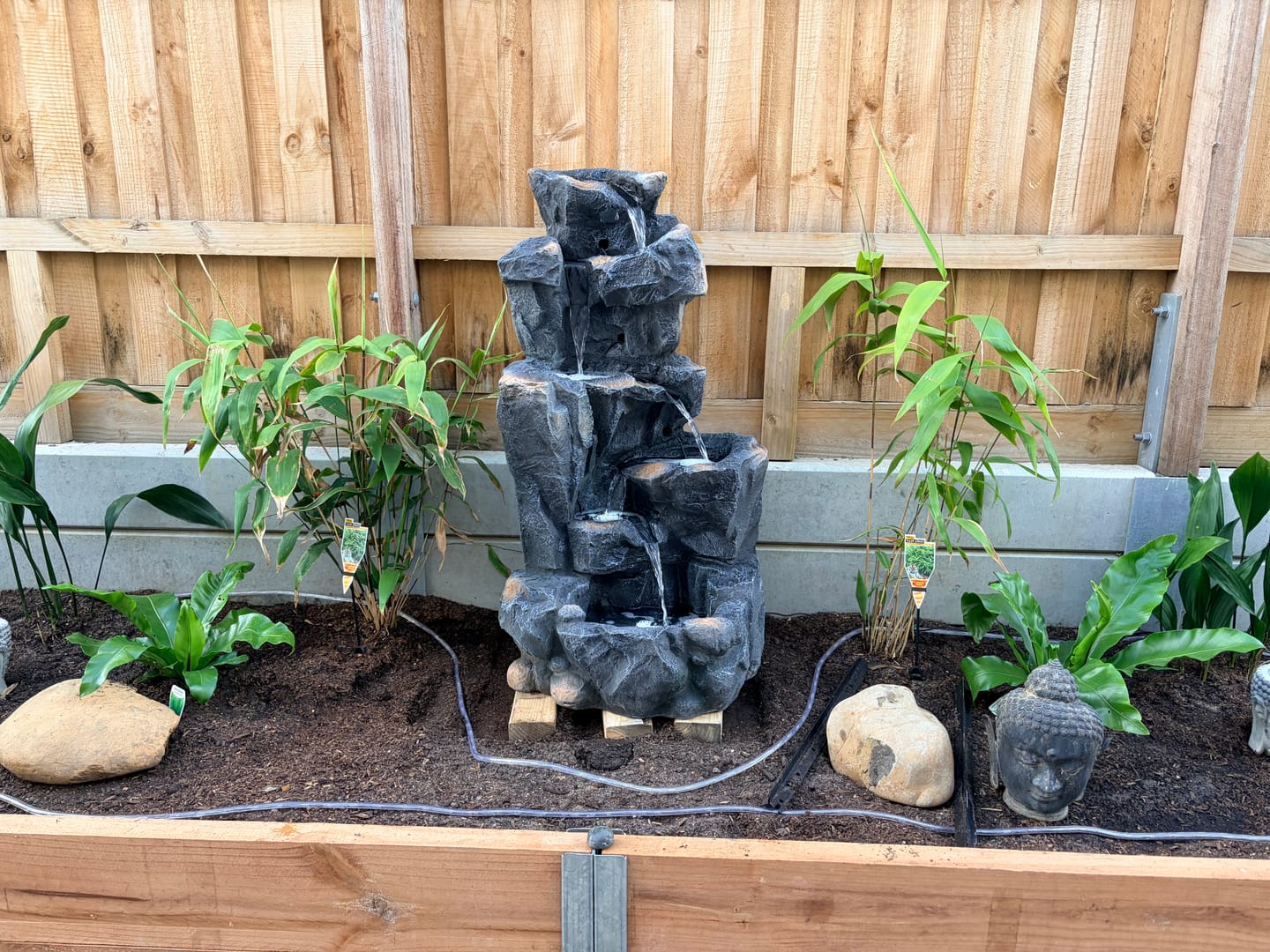Customer photo review of Edessa Waterfalls 6-Tier Rock Fountain - Spectacular 108cm