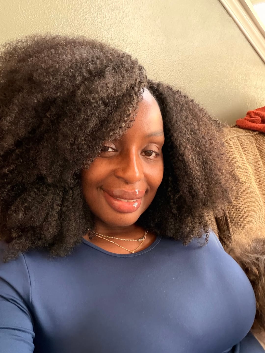 Customer photo review of Afro Kinky Curly Human Crochet Hair