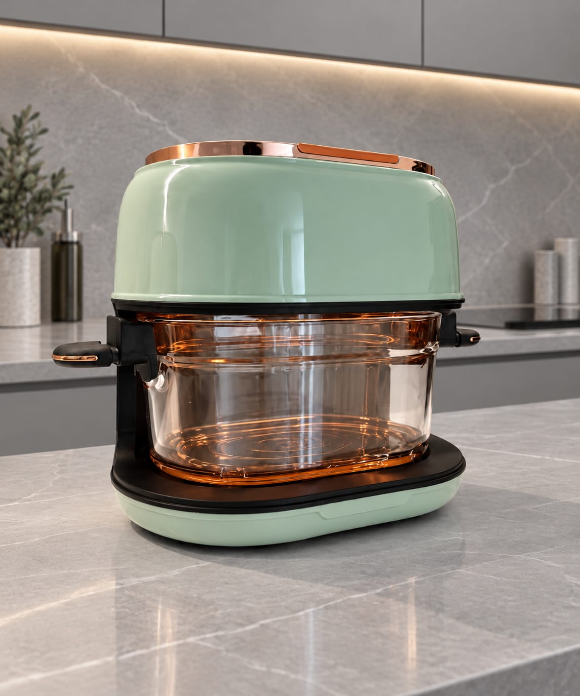 Customer photo review of Premium Glass Air Fryer