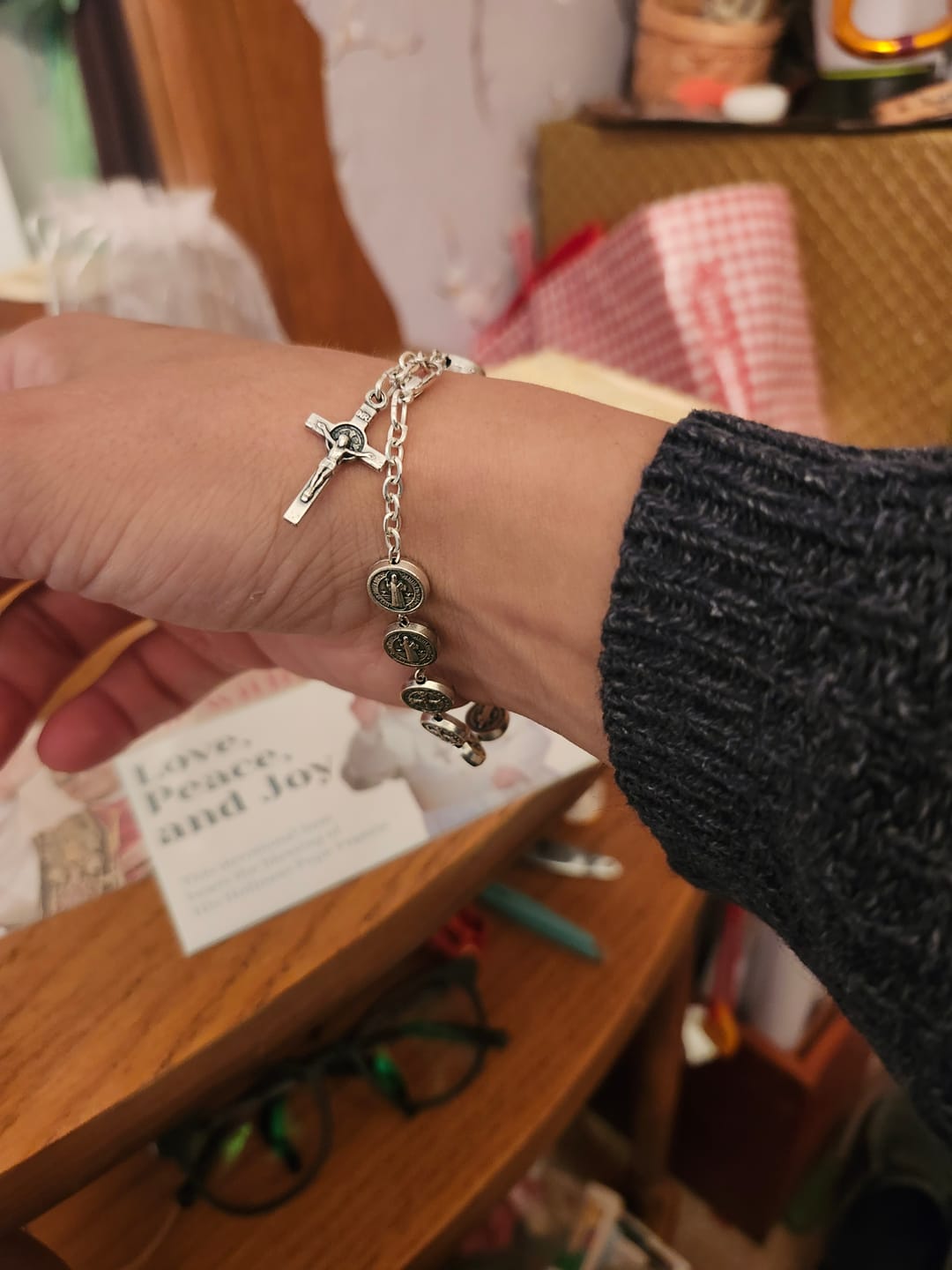 Customer photo review of St. Benedict Bracelet – Exorcism – Blessed – Medalla San Benito