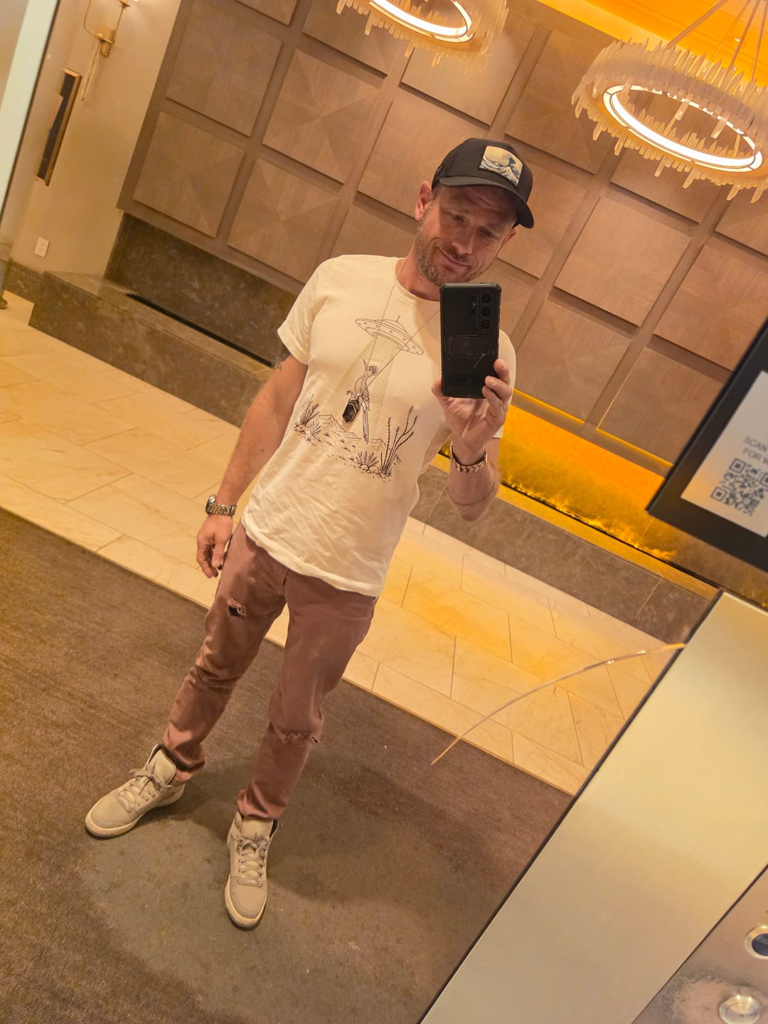 Customer photo review of Roadrunner UFO No Saguaro Tee