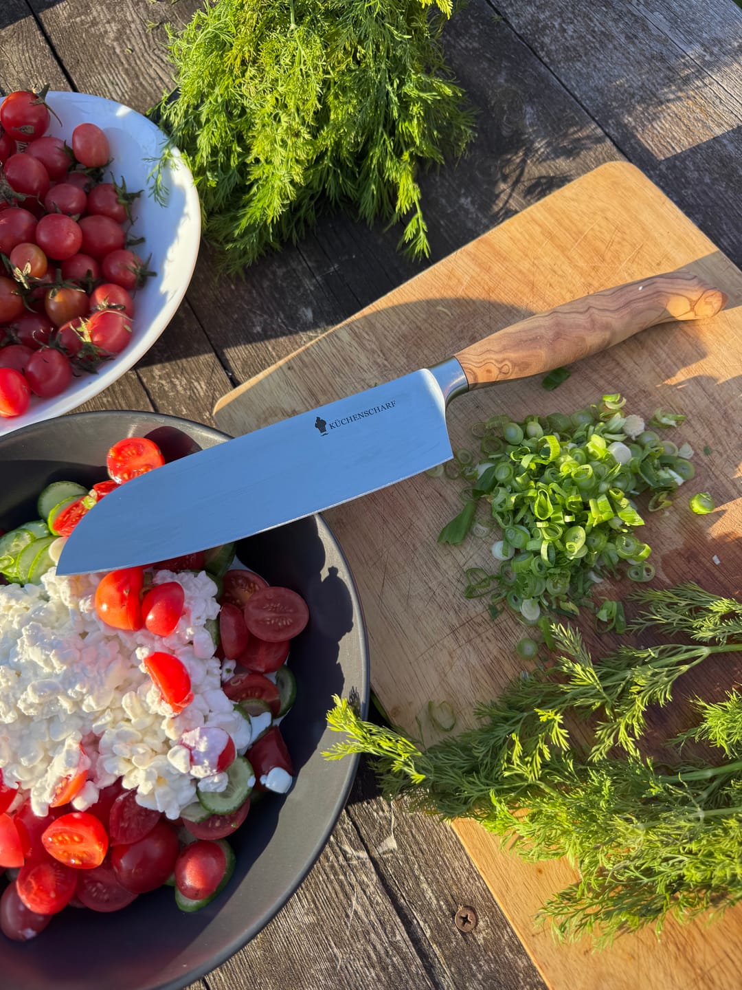 Customer photo review of Küchenscharf Santoku 16 cm (100% Solinger Handwerkskunst)
