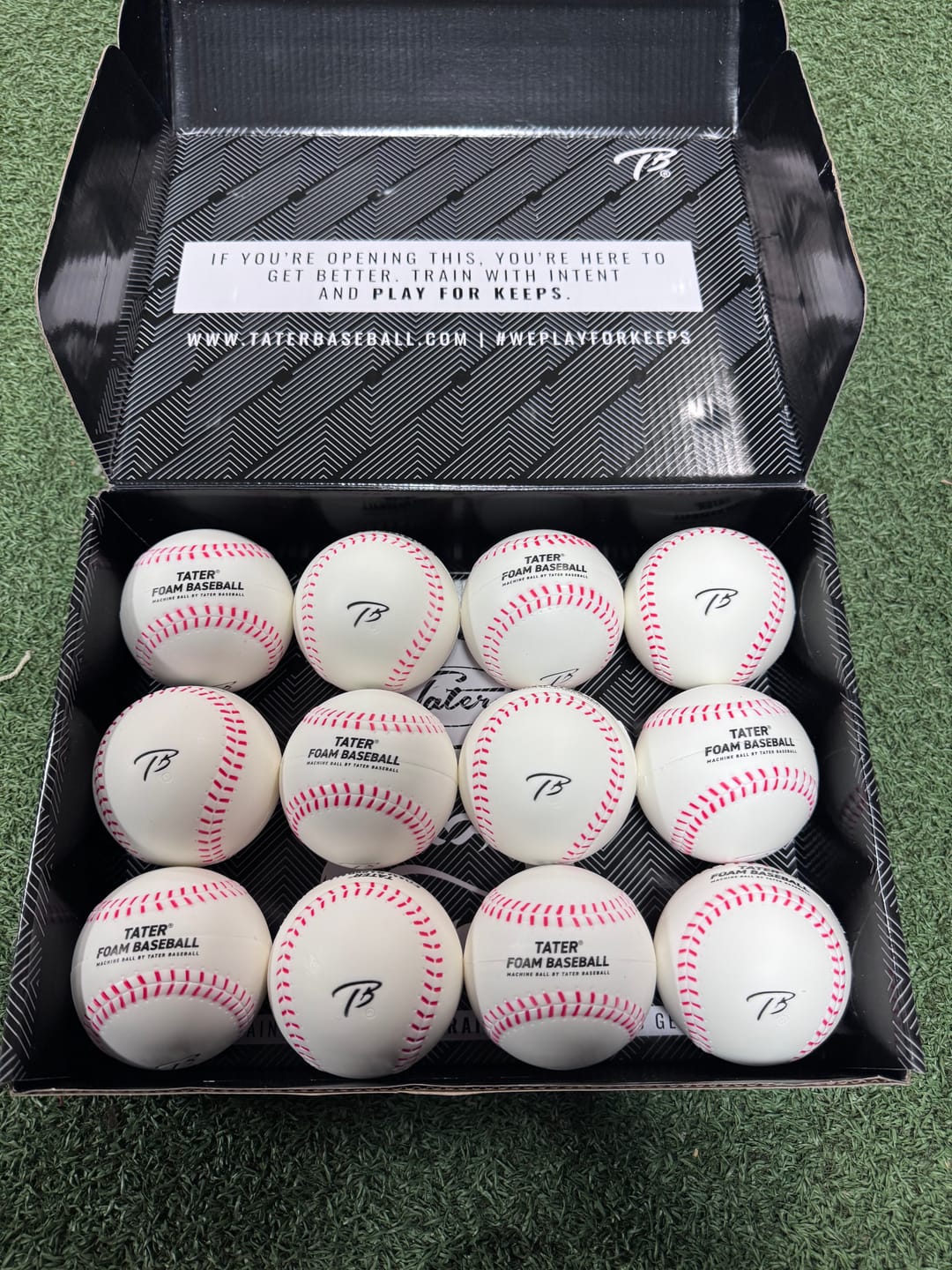 Customer photo review of Tater® Foam Ball by Tater Baseball® | Pitching Machine Balls