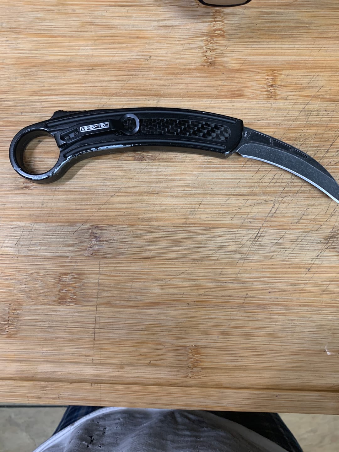 Customer photo review of VT Karambit OTF Knife – Double Action Automatic Karambit