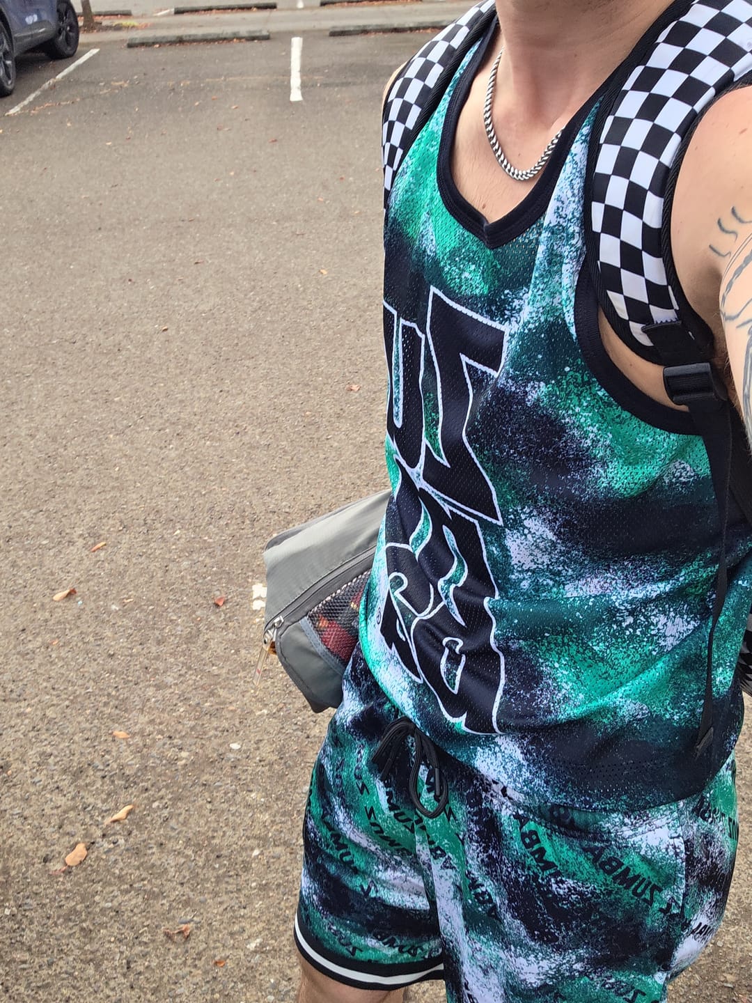 Customer photo review of Apres Zumba Men's Mesh Shorts
