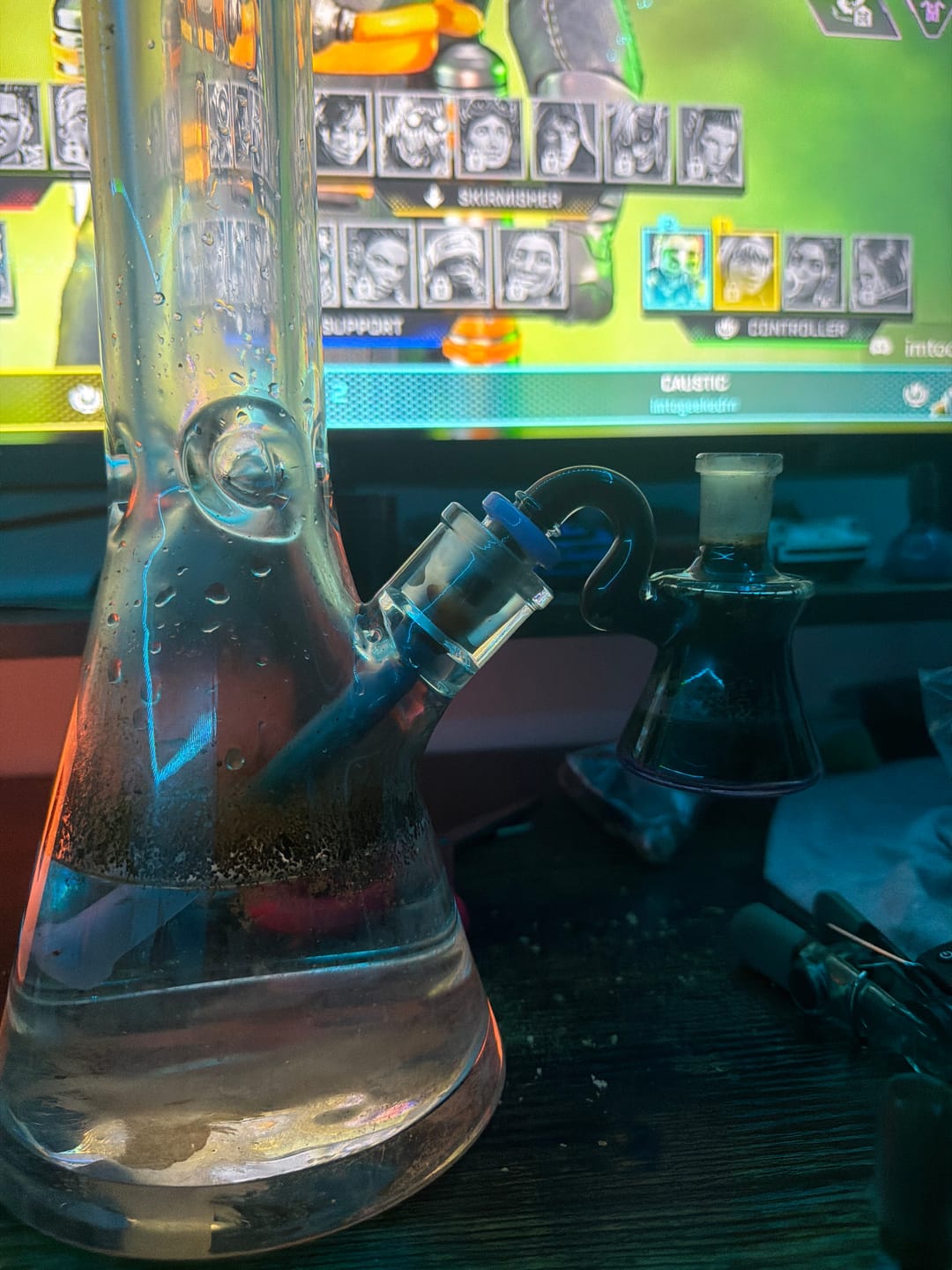 Customer photo review of 5" Showerhead Slitted Colored Downstem