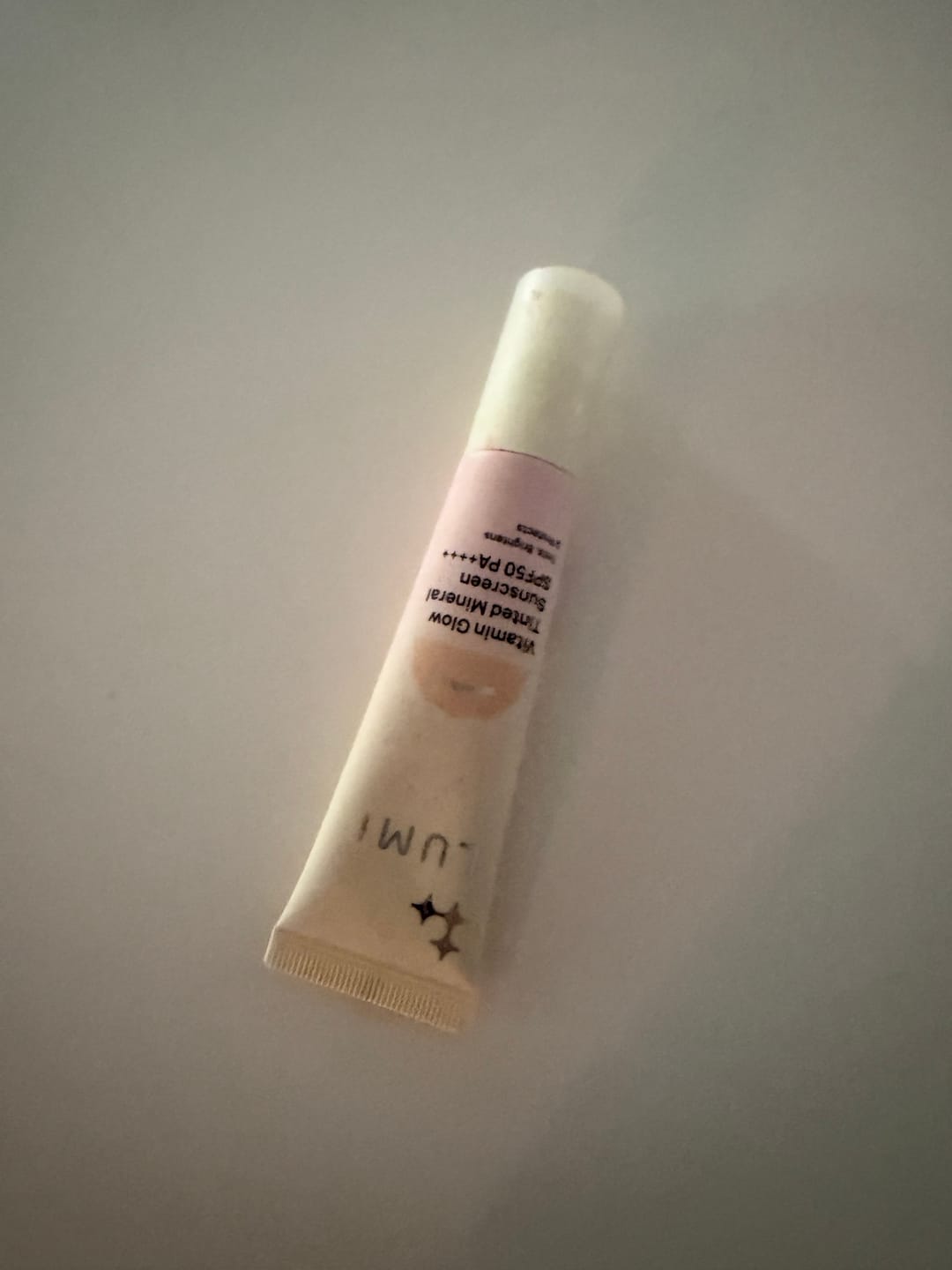 Customer photo review of Vitamin Glow Tinted Mineral Sunscreen SPF50 PA++++