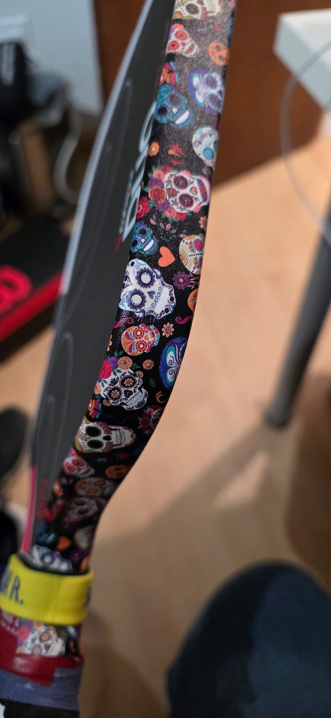 Customer photo review of Sugar Skulls Edge Tape (3 pack) - Pickleball Paddle Edge Tape