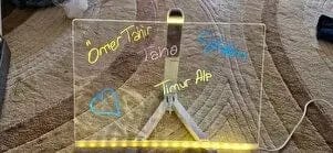 Customer photo review of ORNEDAS™ Renkli LED Işıklı Yazı ve Çizim Tahtası
