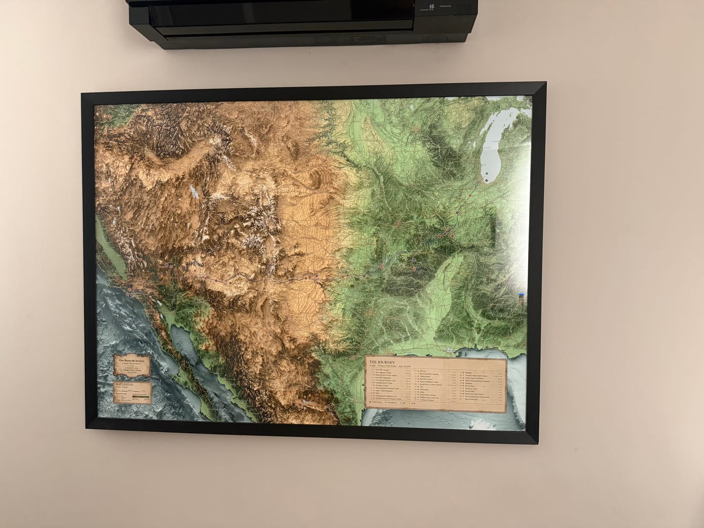Customer photo review of Personalised 3D Relief Map - Make Your Own Topographical Map of Anywhere in the World