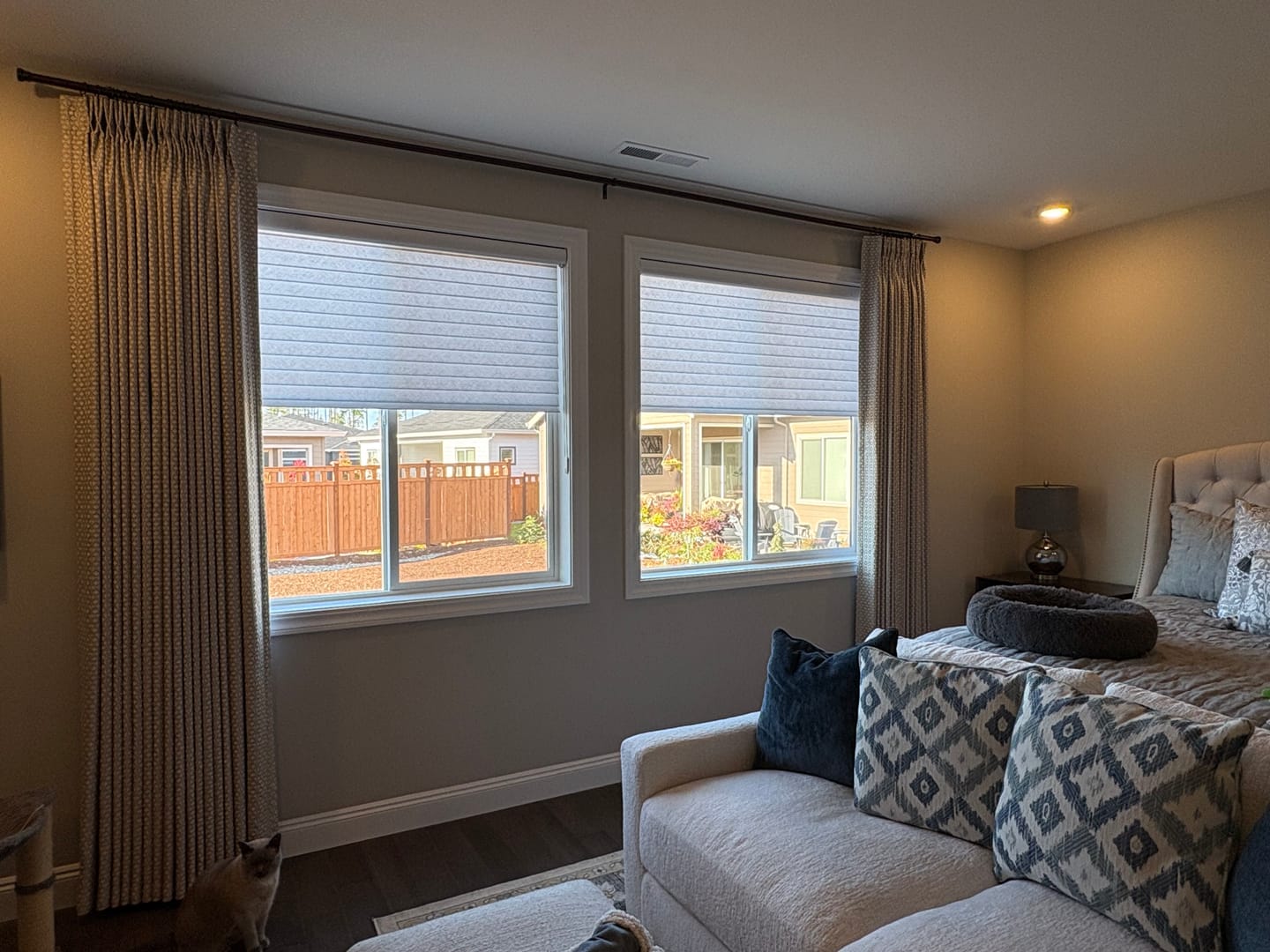 Customer photo review of Sloan Art Deco Trellis Jacquard Curtains