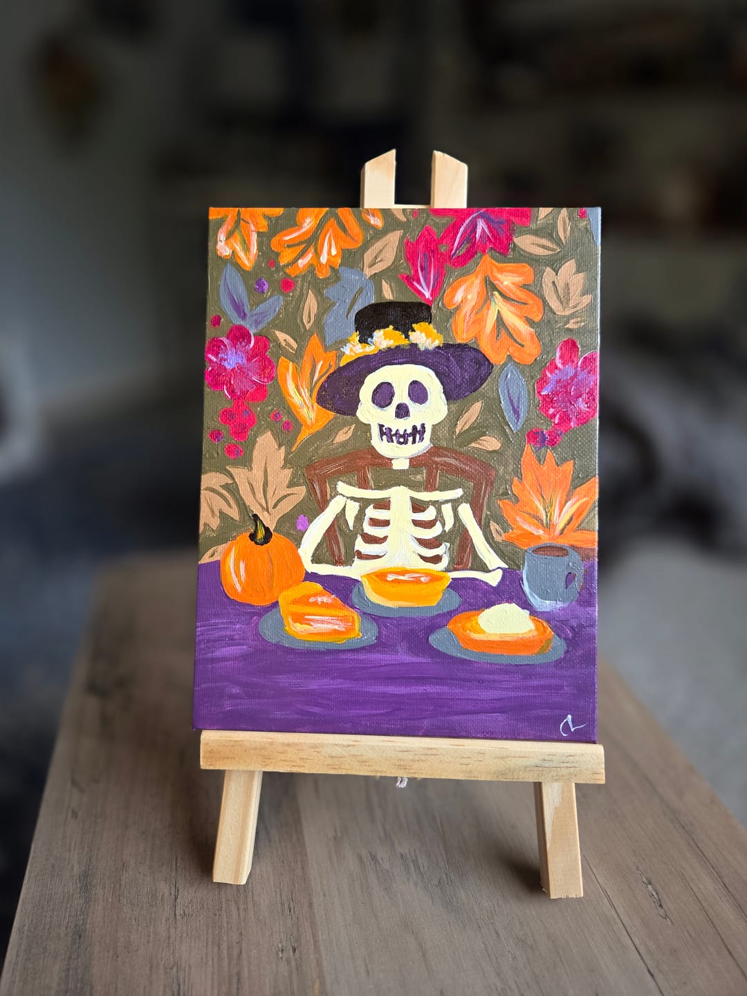 Customer photo review of 6 Mini Paintings - Spooky Autumn Set