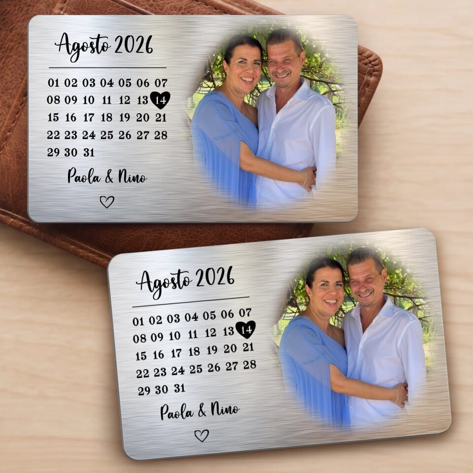Customer photo review of Il nostro giorno - Tessera personalizzata da portafoglio