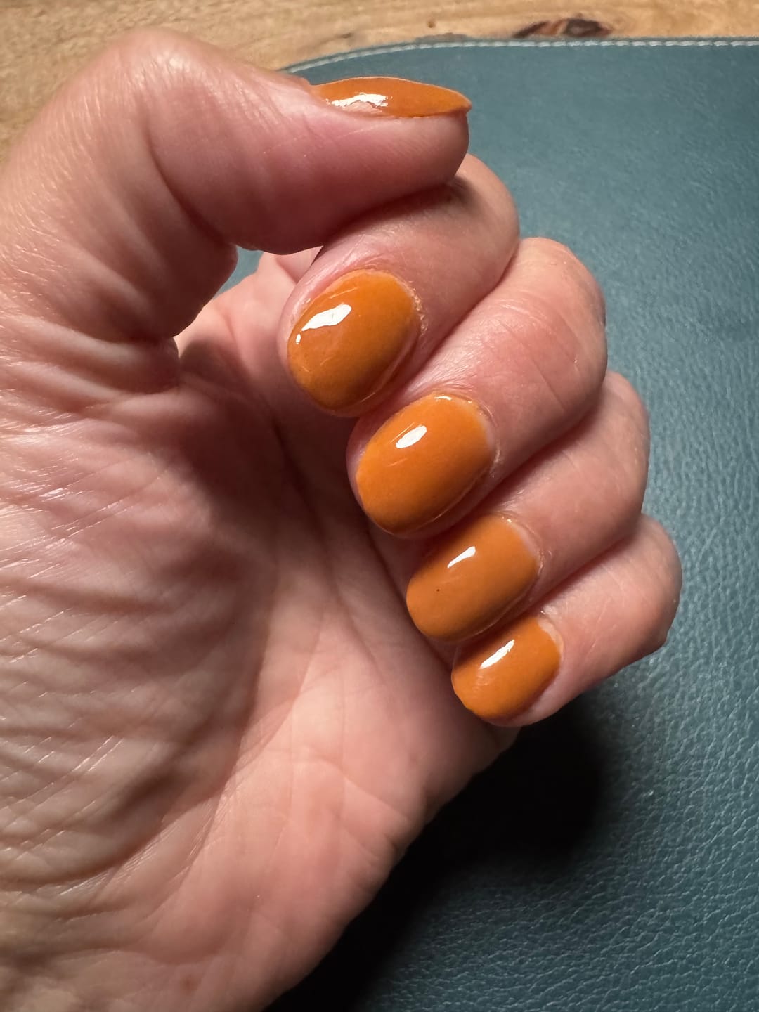 Customer photo review of Amber Clay Dipping Powder