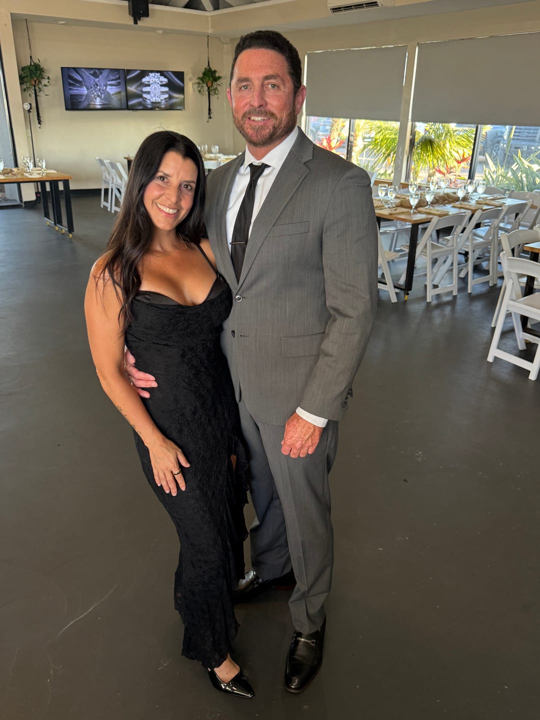Customer photo review of Rosyne Lace Drape Maxi Dress - Black