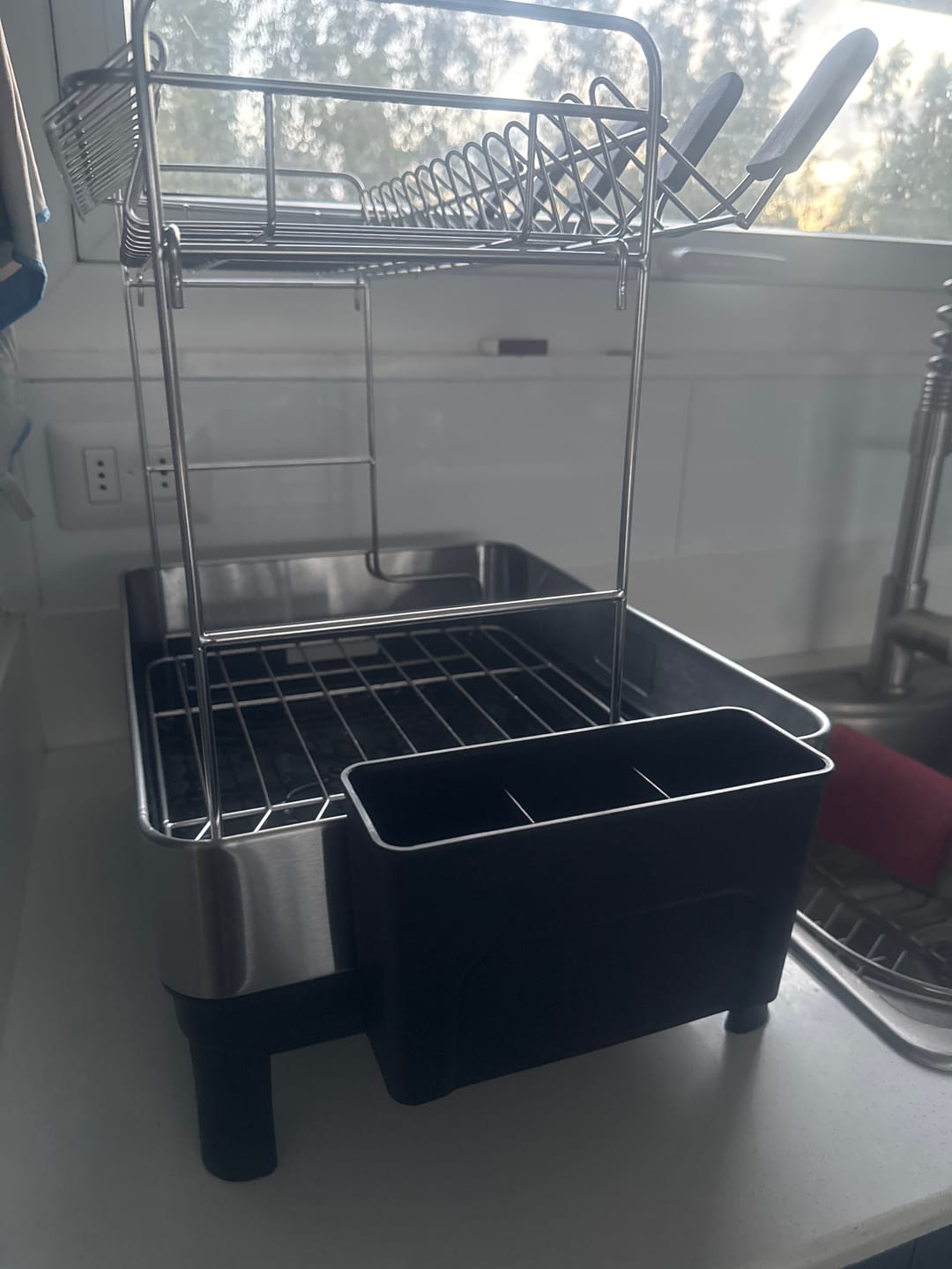 Customer photo review of Escurridor De Platos Inoxidable De 2 Niveles Organizador De Cocina