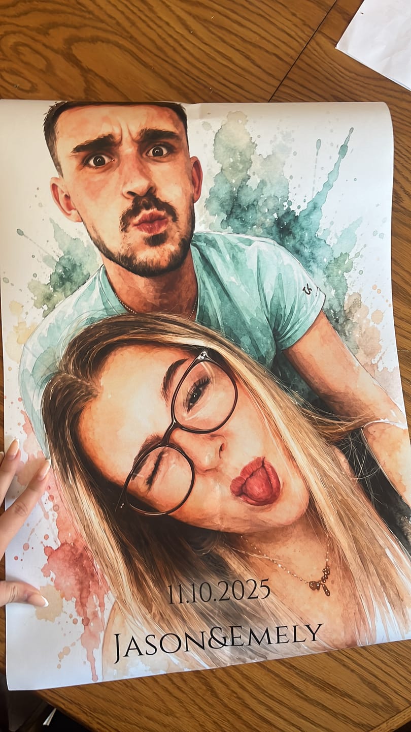 Customer photo review of Euer Foto als Kunstwerk – mit Live-Vorschau, als Poster oder Leinwand
