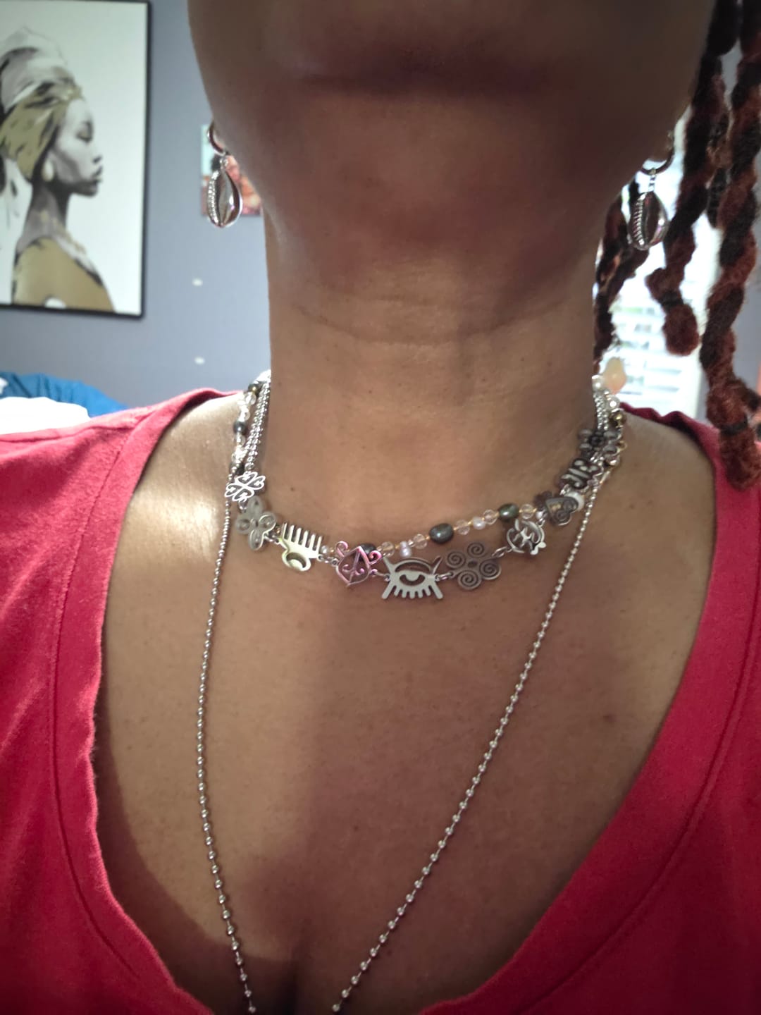 Customer photo review of The Adinkra Legacy Set — Necklace + Bracelet + Gye Nyame Studs