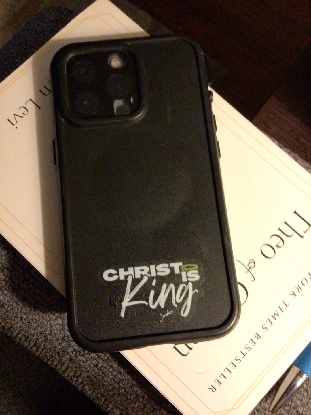 Customer photo review of Christ is King Sticker