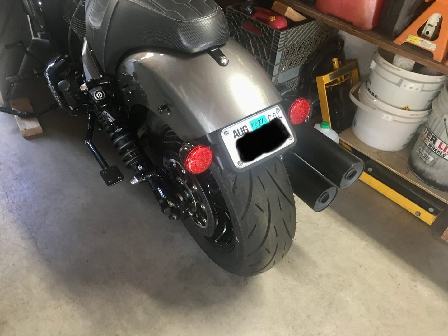 Customer photo review of Viking Turn Signal & License Plate Relocation/ Extension Kit For Indian Chief Bobber