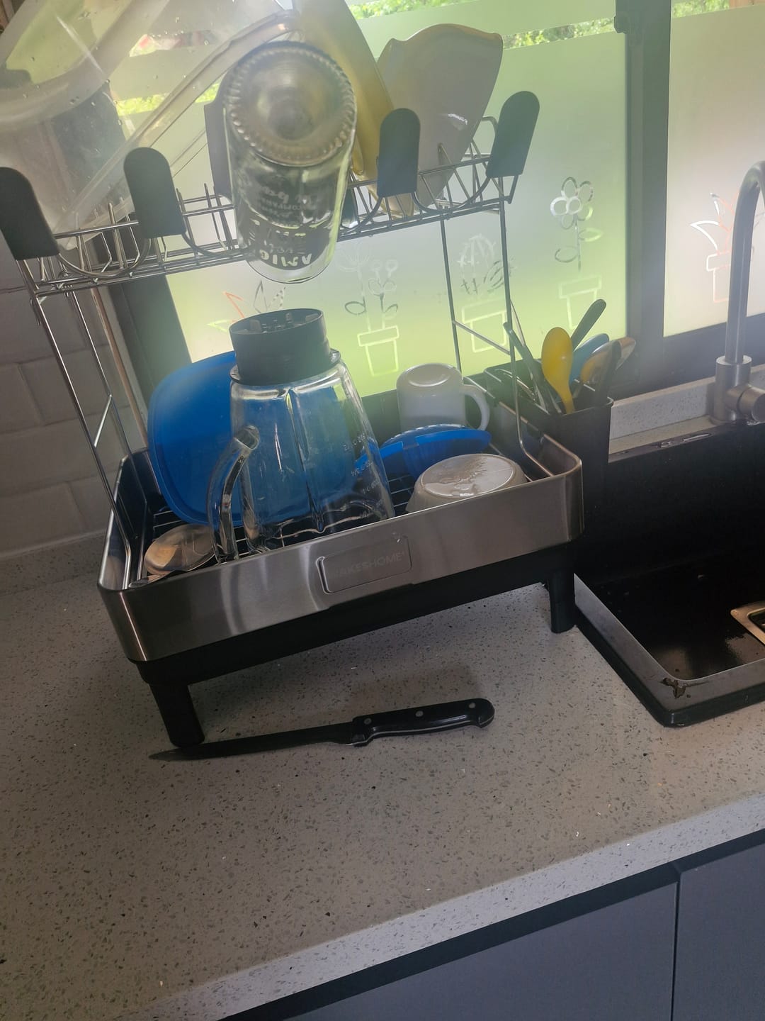 Customer photo review of Escurridor De Platos Inoxidable De 2 Niveles Organizador De Cocina