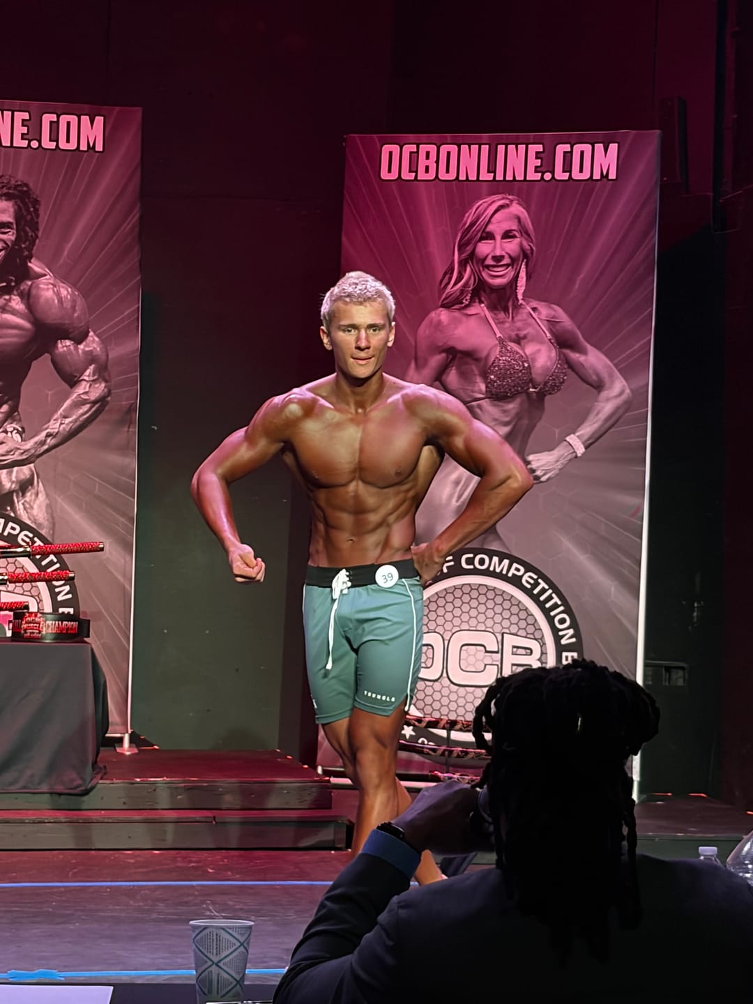 Customer photo review of 1067 - Men's physique Stage Shorts