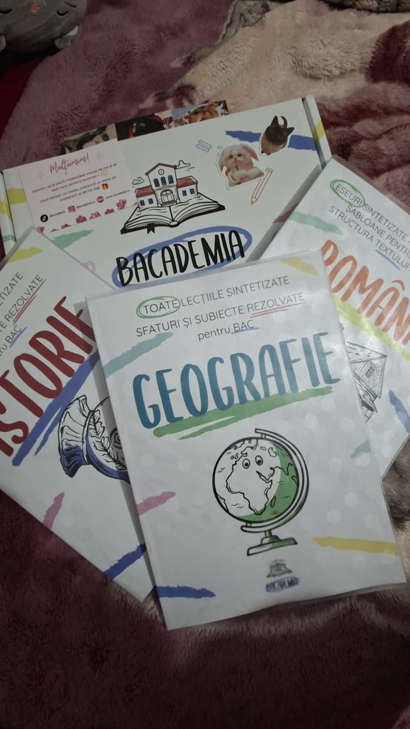 Customer photo review of Pachet Bacalaureat (Română + Istorie + Geografie) Bacademia