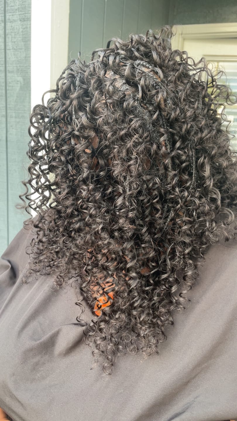 Customer photo review of Human Crochet Hair Deep Wave for Miracle Knots
