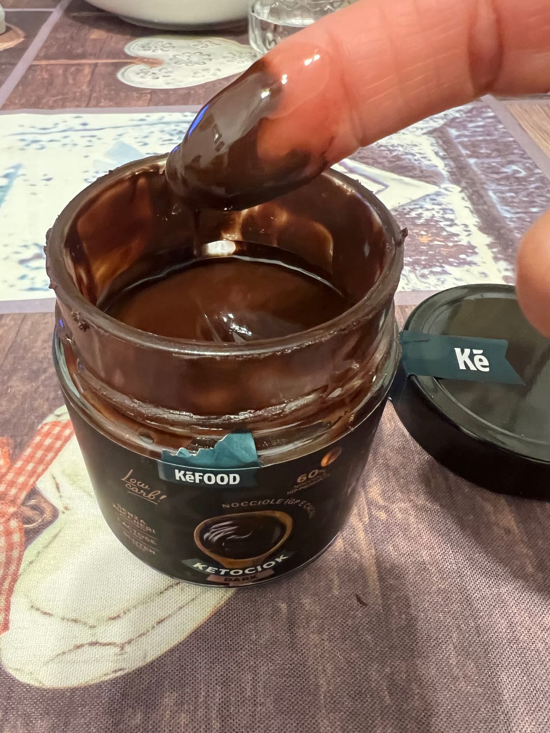 Customer photo review of KETOCIOK DARK 250G CREMA SPALMABILE NOCCIOLE IGP SENZA DOLCIFICANTI