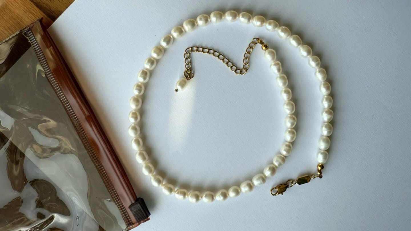 Customer photo review of Charlotte's Pearl Collar